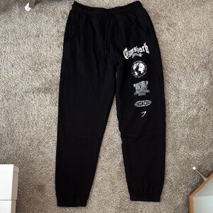 gymshark black global lifting joggers